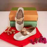 Freeplay Girls Festive Bellies – Glitter Bow Flats