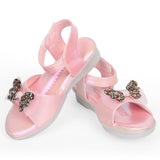 Freeplay Baby Girls Flat Sandals with Sparkly Bow Embellishments