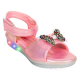 Freeplay Baby Girls Flat Sandals with Sparkly Bow Embellishments