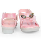 Freeplay Baby Girls Flat Sandals with Sparkly Bow Embellishments