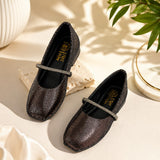 Freeplay Girls Glitter Ballerinas With Stone Embellishment