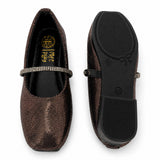 Freeplay Girls Glitter Ballerinas With Stone Embellishment