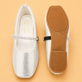 Freeplay Girls Glitter Ballerinas With Stone Embellishment