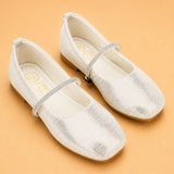 Freeplay Girls Glitter Ballerinas With Stone Embellishment