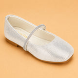 Freeplay Girls Glitter Ballerinas With Stone Embellishment