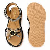 Freeplay Transparent Strap Stone Embellished Sandals With Velcro Closure