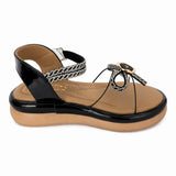 Freeplay Transparent Strap Stone Embellished Sandals With Velcro Closure