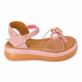 Freeplay Transparent Strap Stone Embellished Sandals With Velcro Closure