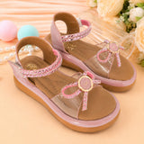 Freeplay Transparent Strap Stone Embellished Sandals With Velcro Closure