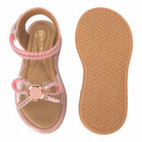 Freeplay Transparent Strap Stone Embellished Sandals With Velcro Closure