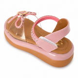 Freeplay Transparent Strap Stone Embellished Sandals With Velcro Closure