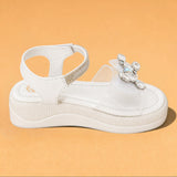 Freeplay Stone Embellished Party Wear Sandals with Transparent Strap & Velcro Closure