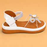 Freeplay Transparent Strap Stone Embellished Sandals With Velcro Closure