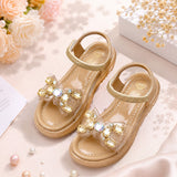 Freeplay Stone Embellished Party Wear Sandals with Transparent Strap & Velcro Closure