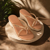 Freeplay Rhinestone Embellished Wedge Heel with Slip-On Closure