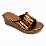 Freeplay Embellished Wedge Heel Slip-On Sandals