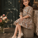 Freeplay Girls Glossy Block Heel Mary Jane with Embellished Buckle Strap