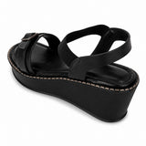 Freeplay Buckle-Embellished Elastic Slingback Wedge Heel Sandals
