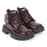 Freeplay Boys’ Glossy Lace-Up Boots