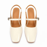 Freeplay Patent Finish Slingback Kitten Heel Pumps