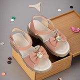 Freeplay Girls Flat Sandals with Elegant Bow Embellishment