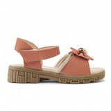 Freeplay Girls Flat Sandals with Elegant Bow Embellishment
