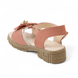 Freeplay Girls Flat Sandals with Elegant Bow Embellishment