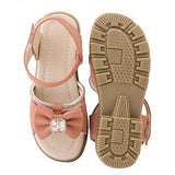Freeplay Girls Flat Sandals with Elegant Bow Embellishment