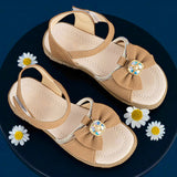 Freeplay Girls Flat Sandals with Elegant Bow Embellishment