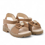 Freeplay Girls Flat Sandals with Elegant Bow Embellishment