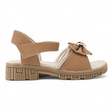 Freeplay Girls Flat Sandals with Elegant Bow Embellishment