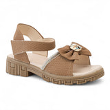 Freeplay Girls Flat Sandals with Elegant Bow Embellishment