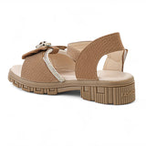 Freeplay Girls Flat Sandals with Elegant Bow Embellishment