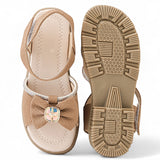 Freeplay Girls Flat Sandals with Elegant Bow Embellishment