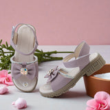 Freeplay Girls Flat Sandals with Elegant Bow Embellishment