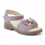 Freeplay Girls Flat Sandals with Elegant Bow Embellishment
