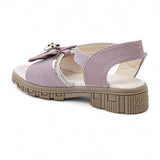 Freeplay Girls Flat Sandals with Elegant Bow Embellishment