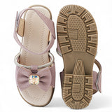 Freeplay Girls Flat Sandals with Elegant Bow Embellishment