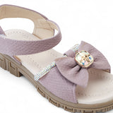 Freeplay Girls Flat Sandals with Elegant Bow Embellishment