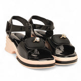 Freeplay Girls Platform Sandals with Ring Accent