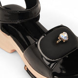 Freeplay Girls Platform Sandals with Ring Accent