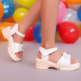 Freeplay Girls Platform Sandals with Ring Accent