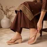 Freeplay Rhinestone Embellished Wedge Heel with Slip-On Closure