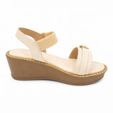 Freeplay Buckle-Embellished Elastic Slingback Wedge Heel Sandals