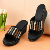 Freeplay Embellished Wedge Heel Slip-On Sandals