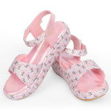 Freeplay Girls Floral Print Platform Sandals