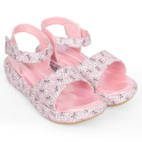 Freeplay Girls Floral Print Platform Sandals
