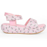 Freeplay Girls Floral Print Platform Sandals