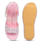 Freeplay Girls Floral Print Platform Sandals