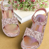 Freeplay Girls Floral Print Platform Sandals